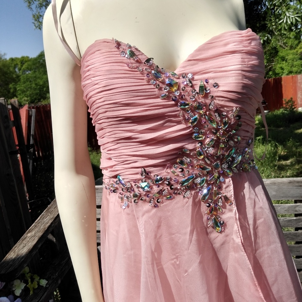 Prom May queen couture USA pink dress - Picture 5 of 8